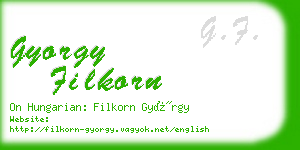 gyorgy filkorn business card